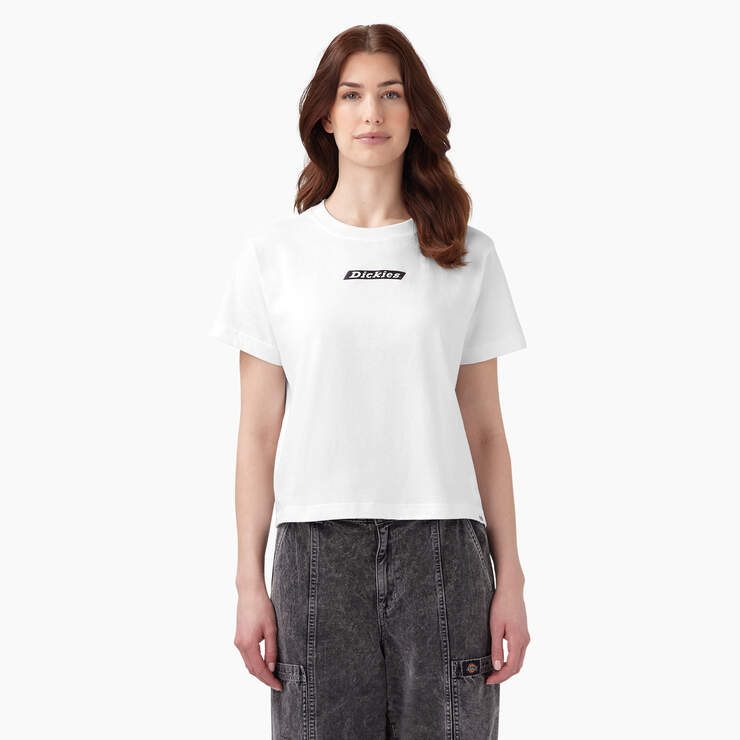 Women’s Boxy Graphic T-Shirt - White (WH) image number 1