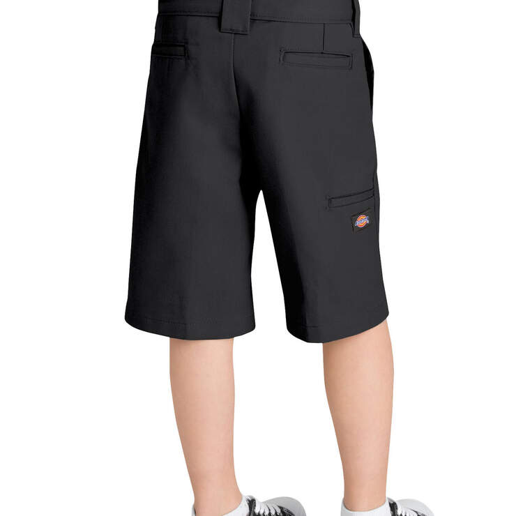 Boys' Relaxed Fit Shorts with Extra Pocket, 4-7 - Black (BK) image number 2