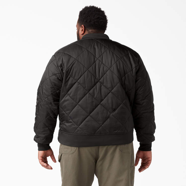 Diamond Quilted Jacket - Black (BK) image number 5