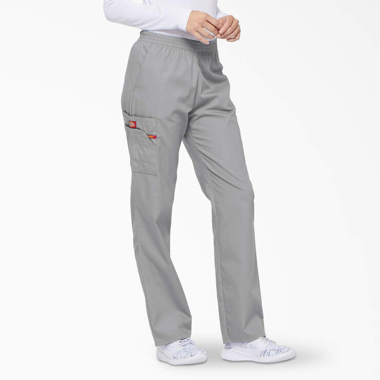 Women's EDS Signature Cargo Scrub Pants - Gray (GY) image number 4