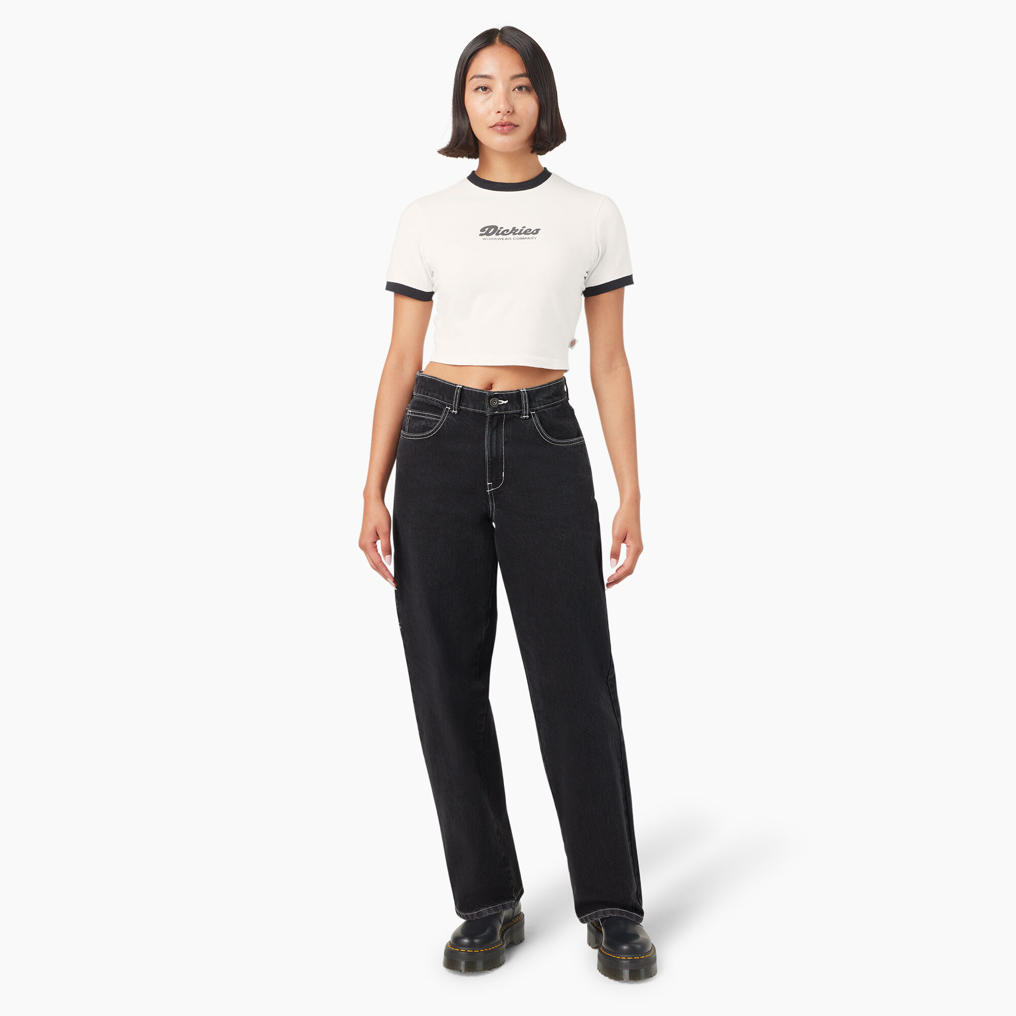 Women's Lewistown Cropped Ringer T-Shirt - Dickies US