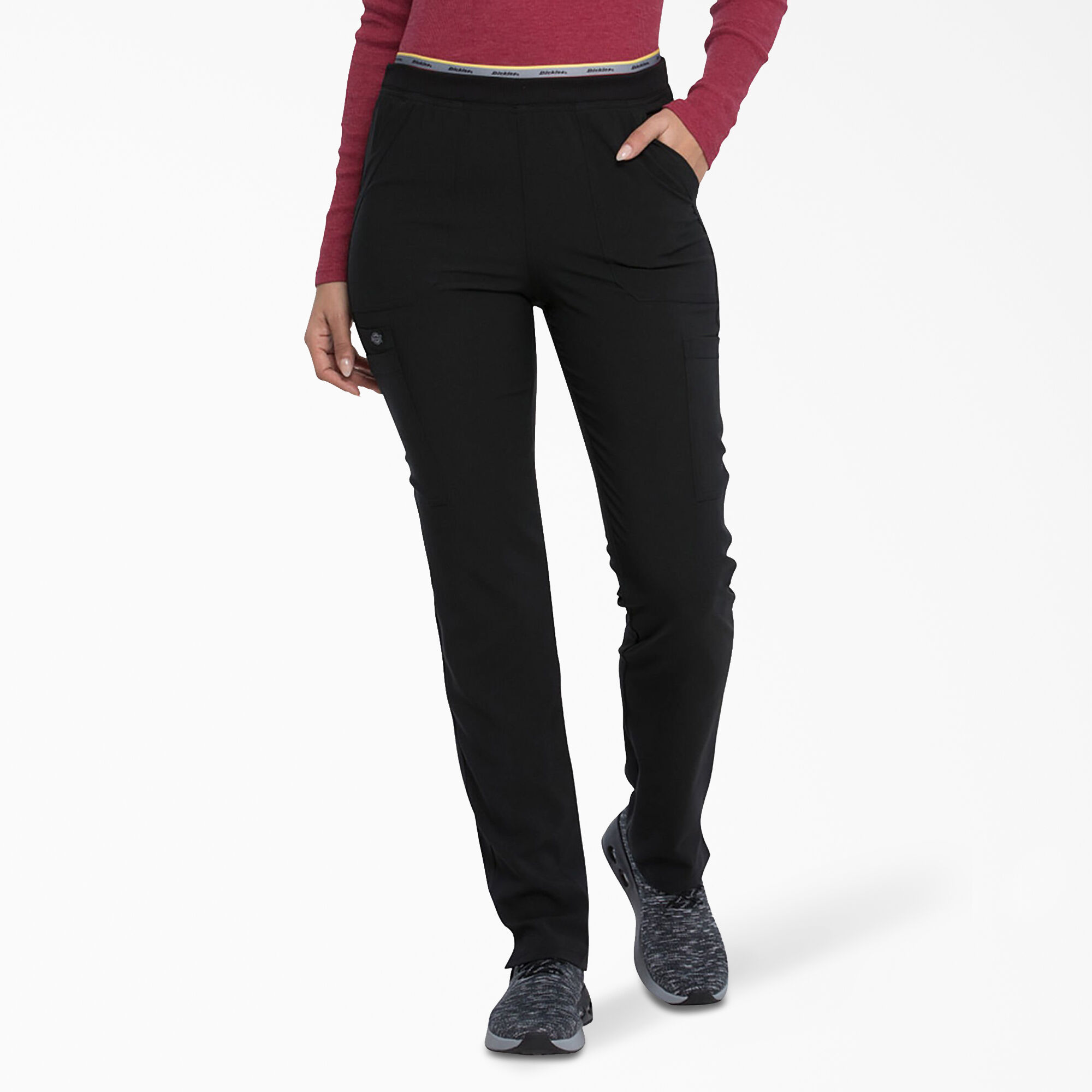 Tapered Leg Pull-On Cargo Scrub Pants