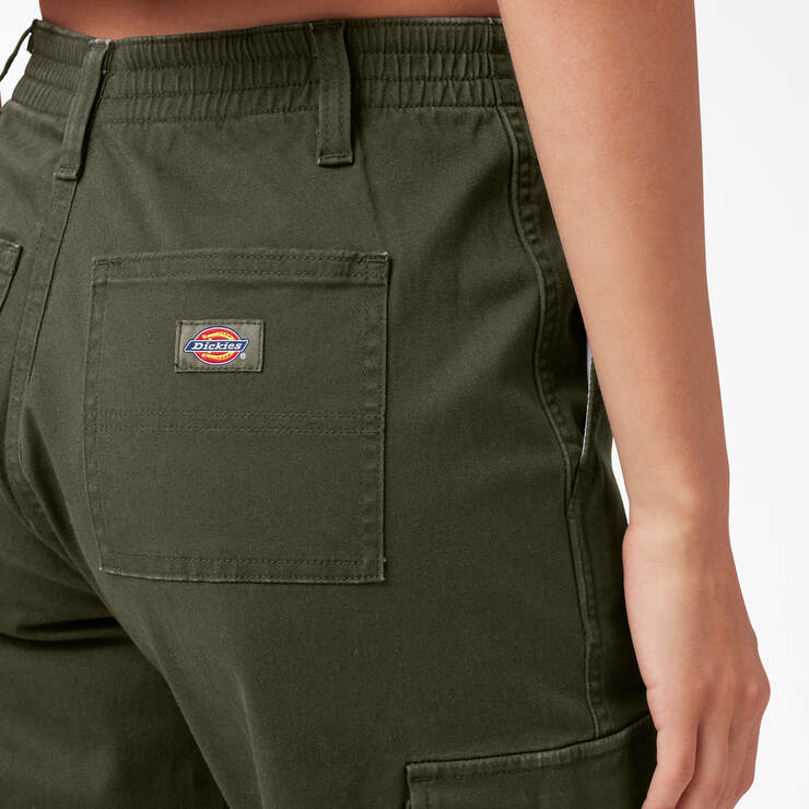 Dickies Women's High Rise Fit Cargo Jogger Pants, Military Green (ML), 24