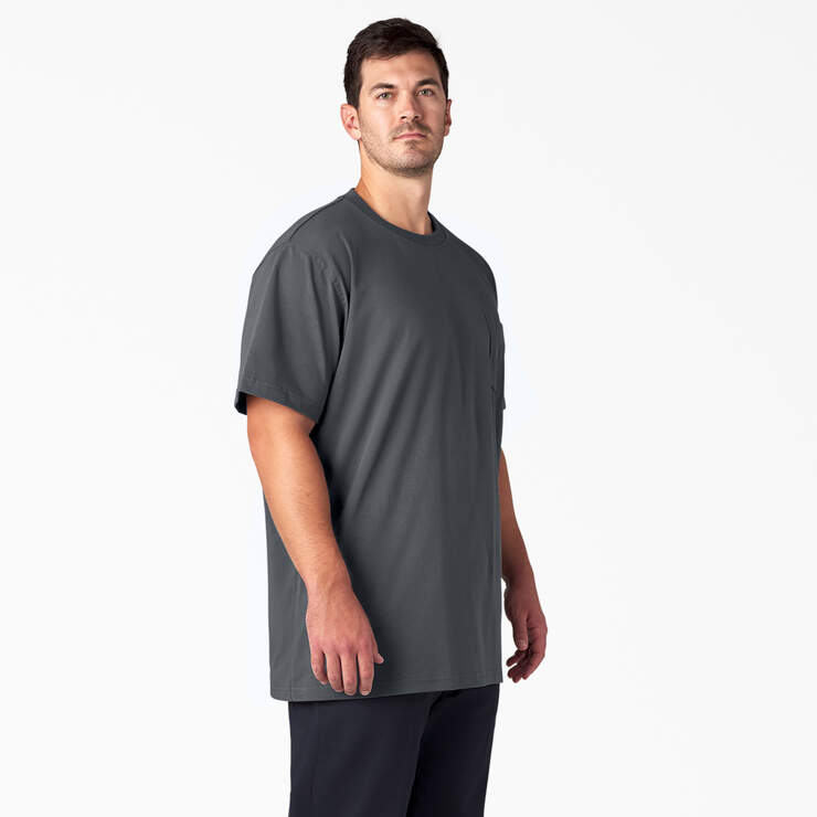 Heavyweight Short Sleeve Pocket T-Shirt - Charcoal Gray (CH) image number 8