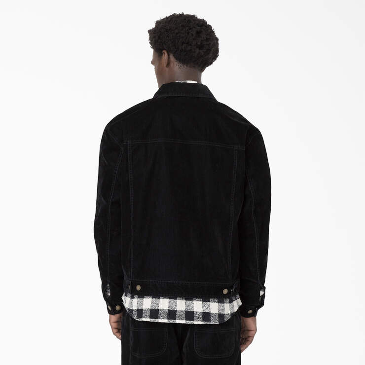 Opening Ceremony Flock Denim Utility Jacket - Black (BKX) image number 4