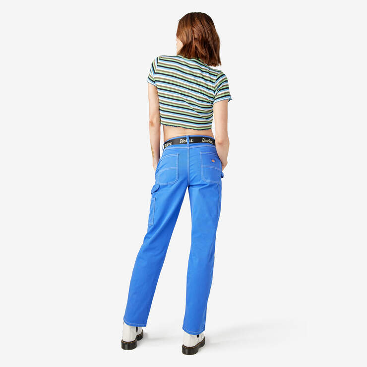 Women's Relaxed Fit Carpenter Pants - Satin Sky (SK2) image number 6