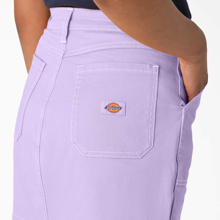 Women's High Waisted Carpenter Skirt - Purple Rose (UR2) image number 6
