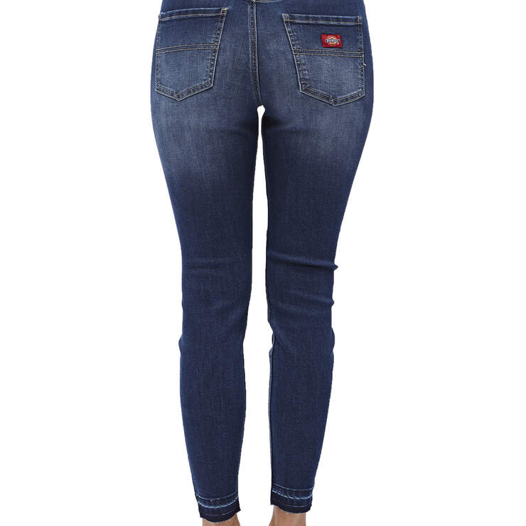 Dickies Girl Juniors' Authentic 5-Pocket High Rise Skinny Jeans - Antique Dark Blue (ATD) image number 2