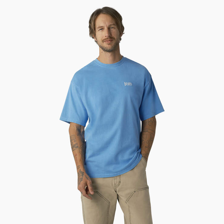 Bandon Short Sleeve T-Shirt - Azure Blue Pigment Wash (AWG) image number 1