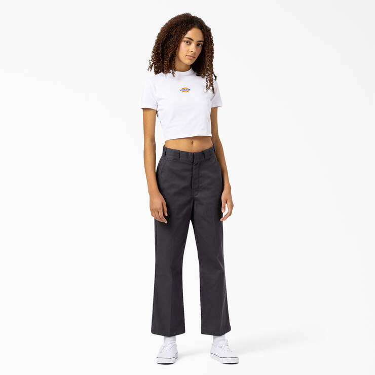 Women's Maple Valley Logo Cropped T-Shirt - White (WH) image number 6