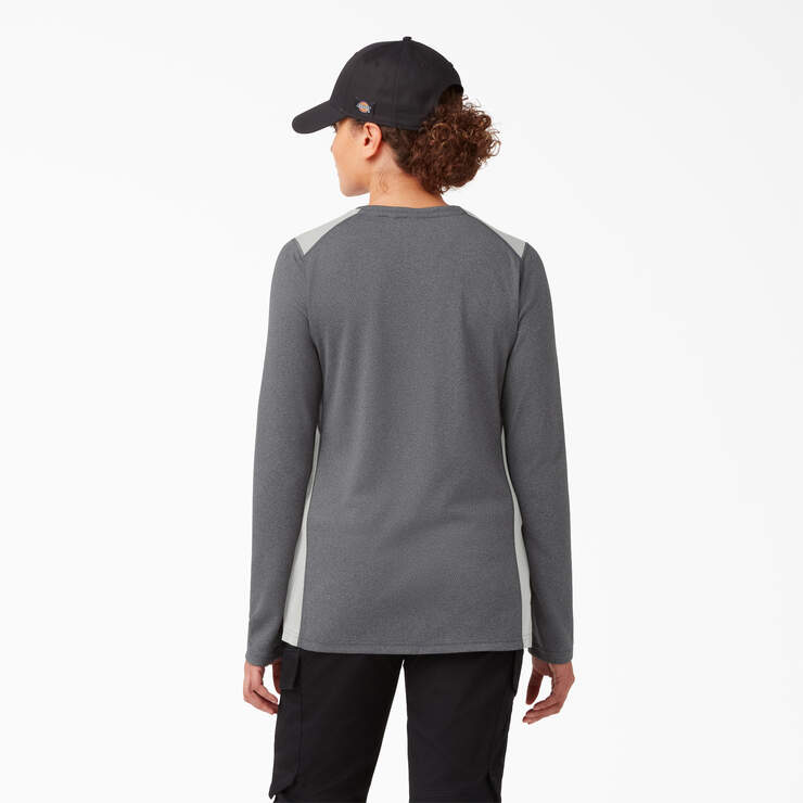 Women's Temp-iQ® 365 Long Sleeve Pocket T-Shirt - Dark Gray Heather (GHF) image number 2