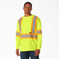 Hi Vis Safety Long Sleeve T-Shirt - ANSI Yellow (AY)