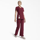Women&#39;s Xtreme Stretch V-Neck Scrub Top - Wine &#40;WIN&#41;