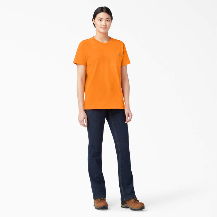 Women's Heavyweight Short Sleeve Pocket T-Shirt - Orange (OR) image number 4
