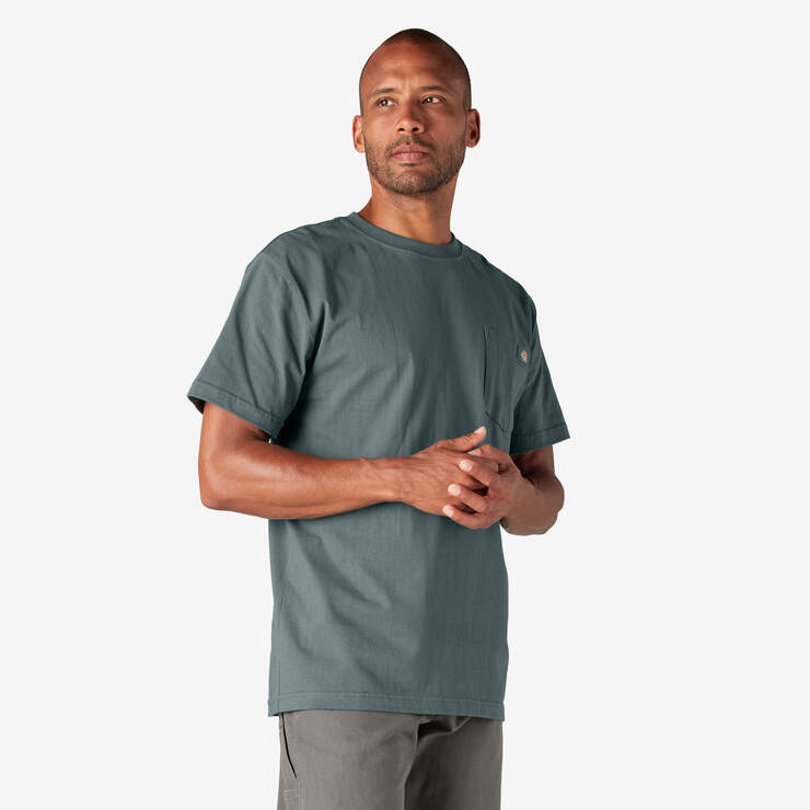 Heavyweight Short Sleeve Pocket T-Shirt - Lincoln Green (LN) image number 4