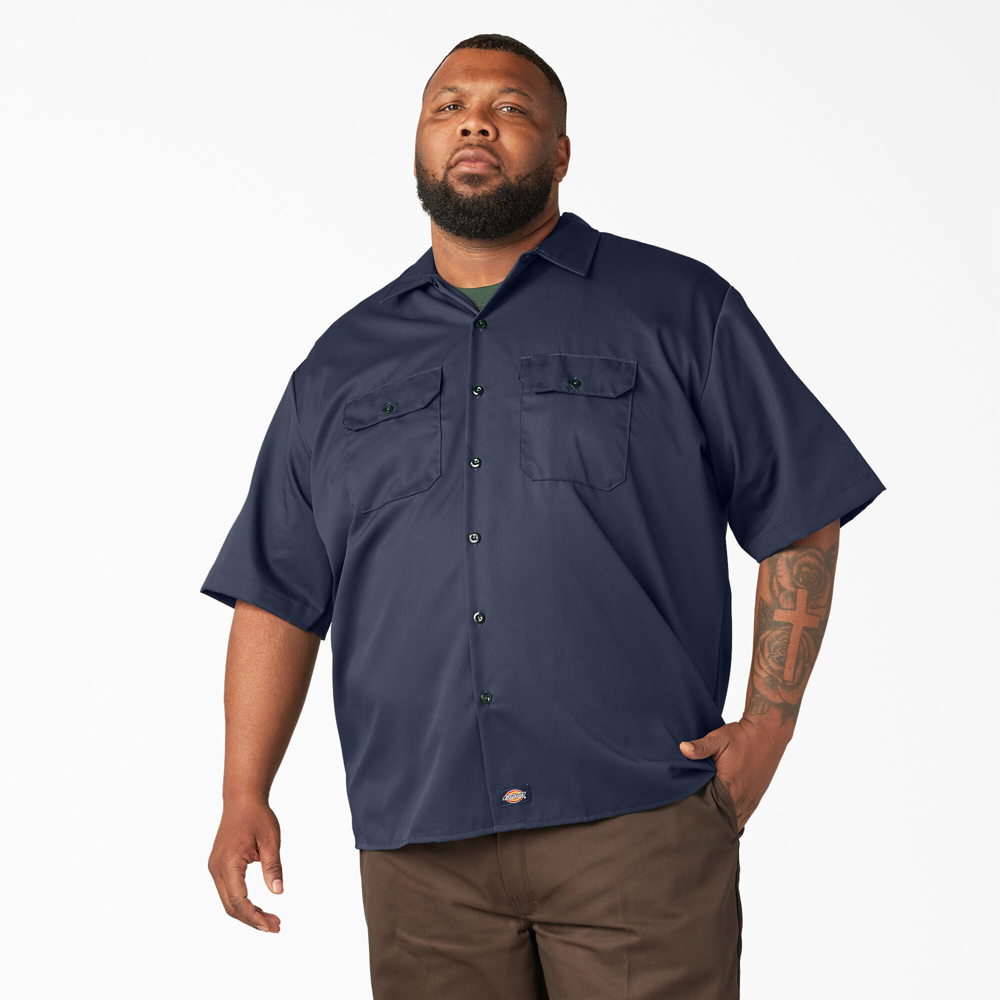 Blue online dickies shirt
