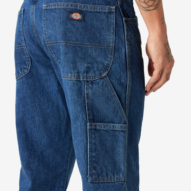 Relaxed Fit Heavyweight Carpenter Jeans - Stonewashed Indigo Blue (SNB) image number 8