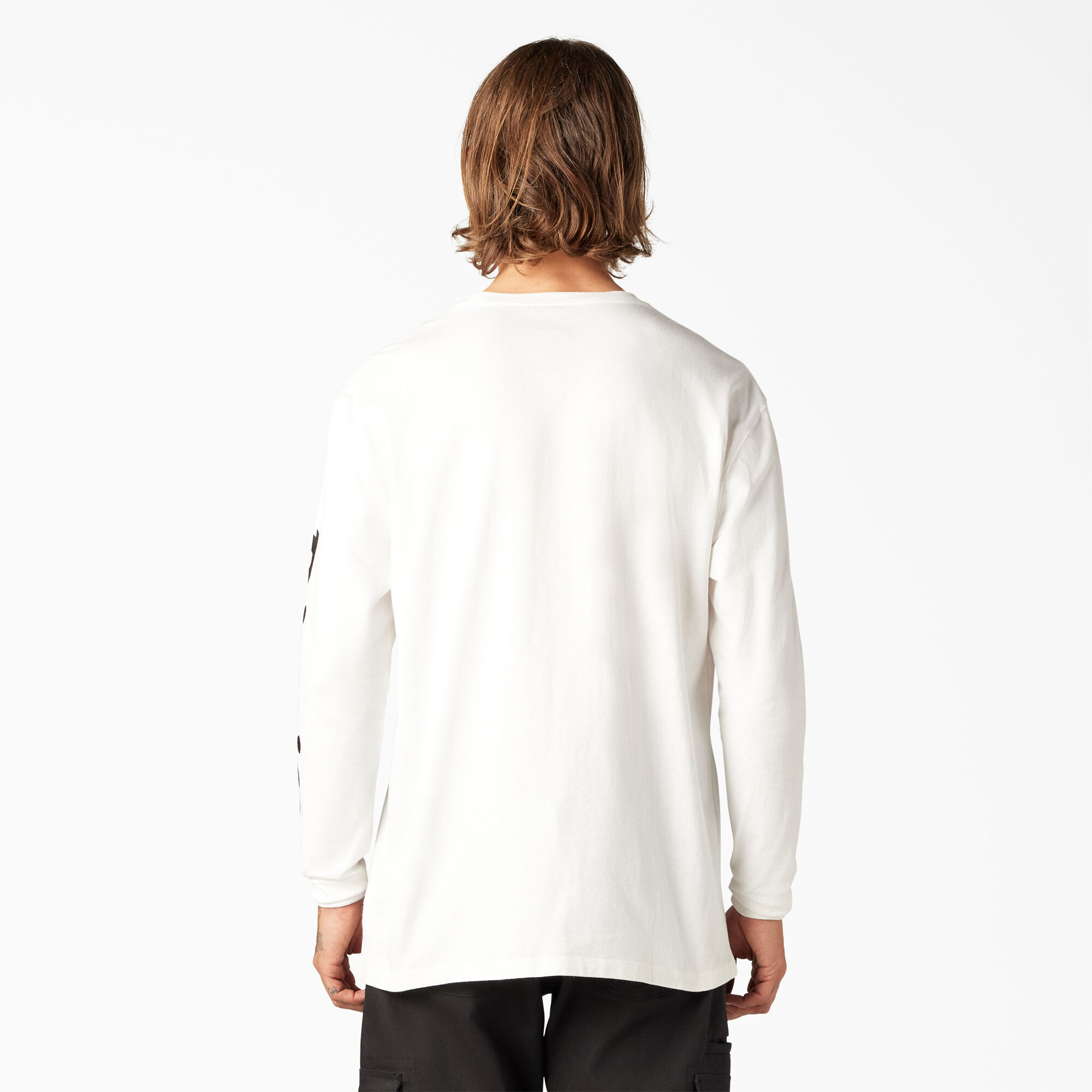 ★GENERAL IDEA★ Wide Neck Lettering Slim Long Sleeve Tee ME Lemaire Long Sleeve Wide Neck T-Shirt - Chalk | Garmentory