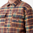 Flannel Quilted Lined Shirt Jacket - Brown Gingerbread Ivy Plaid &#40;RPG&#41;