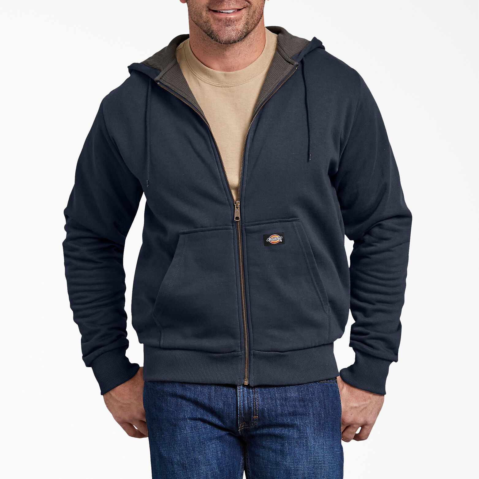 Dickies Mens Big Tall Full Zip Fleece Hoodie