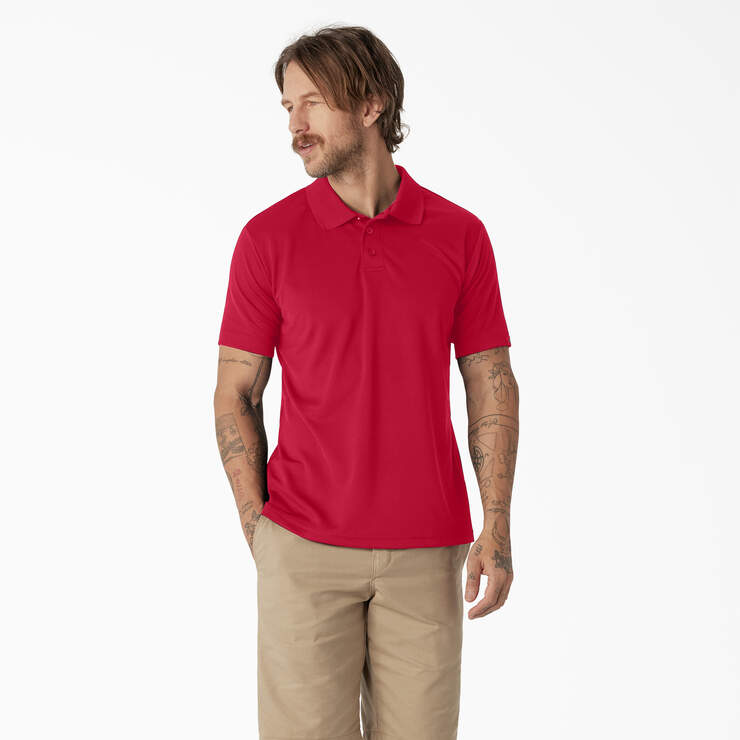 Short Sleeve Performance Polo Shirt - Apple Red (LR) image number 1