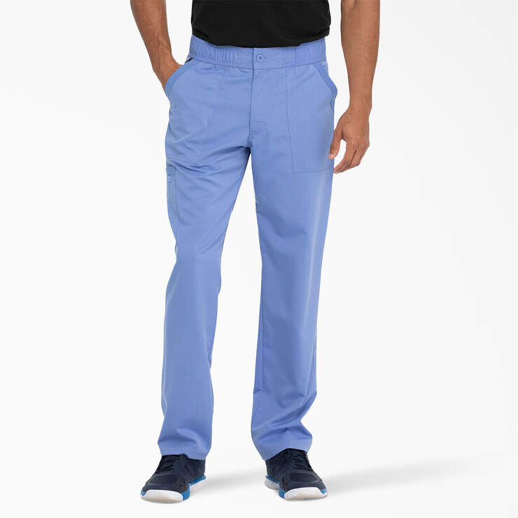 Men's Balance Zip Fly Scrub Pants - Ceil Blue (CBL) image number 1