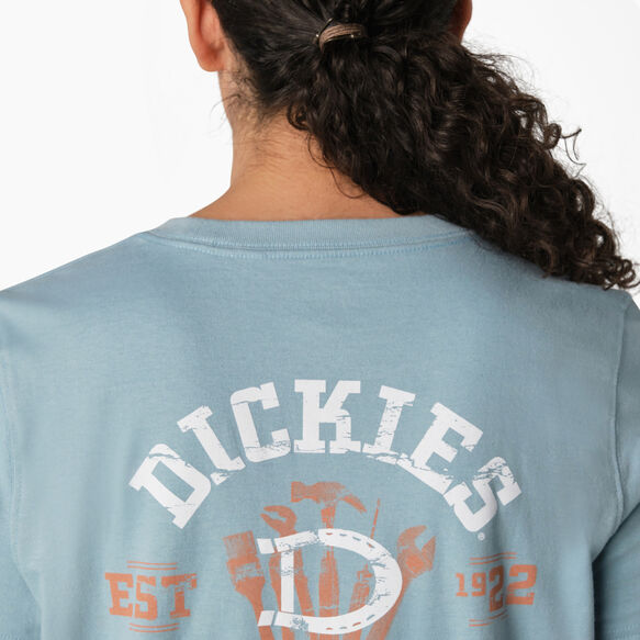 Women&#39;s Heavyweight Workwear Graphic T-Shirt - Dockside Blue &#40;DU1&#41;