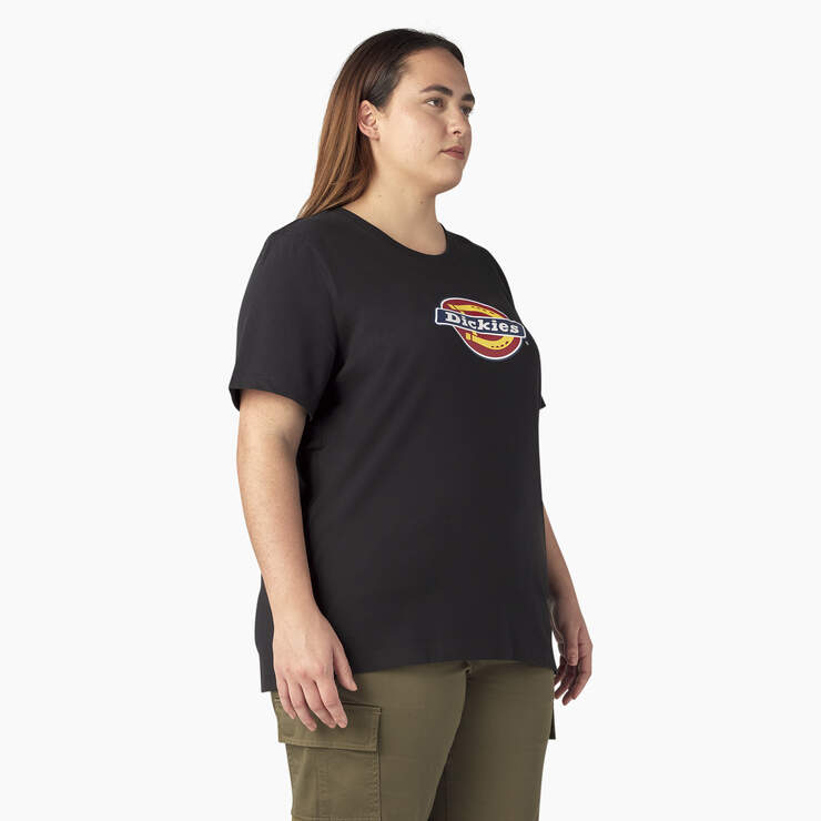 Women's Plus Heavyweight Logo T-Shirt - Black (KBK) image number 4