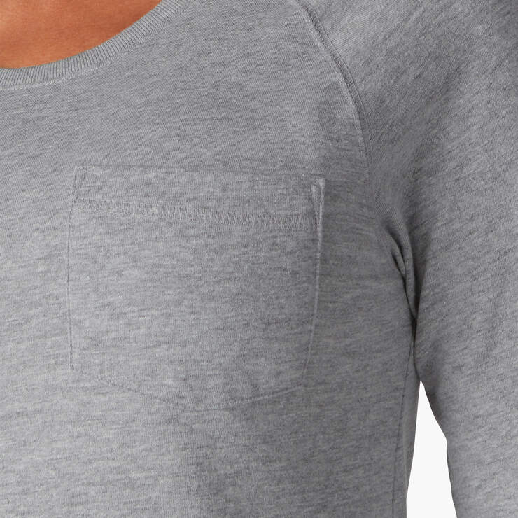 Women's Cooling Long Sleeve Pocket T-Shirt - Heather Gray (HG) image number 5