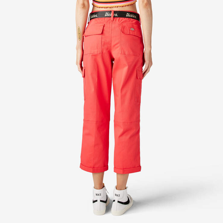 Women's Relaxed Fit Cropped Cargo Pants - Bittersweet (BW2) image number 2