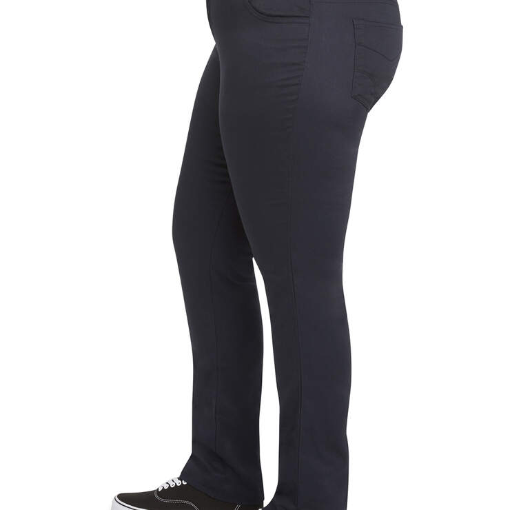 Dickies Girl Juniors' Plus Classic 5-Pocket Skinny Pants - Navy Blue (NVY) image number 3