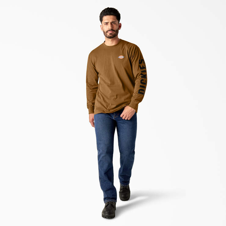 Long Sleeve Workwear Graphic T-Shirt - Brown Duck (BD) image number 3
