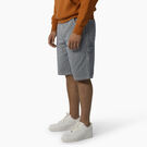 Hickory Stripe Carpenter Shorts, 11&quot; - Ecru/Airforce Blue &#40;EUA&#41;