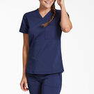 Women&#39;s Balance V-Neck Chest Pocket Scrub Top - Navy Blue &#40;NVY&#41;