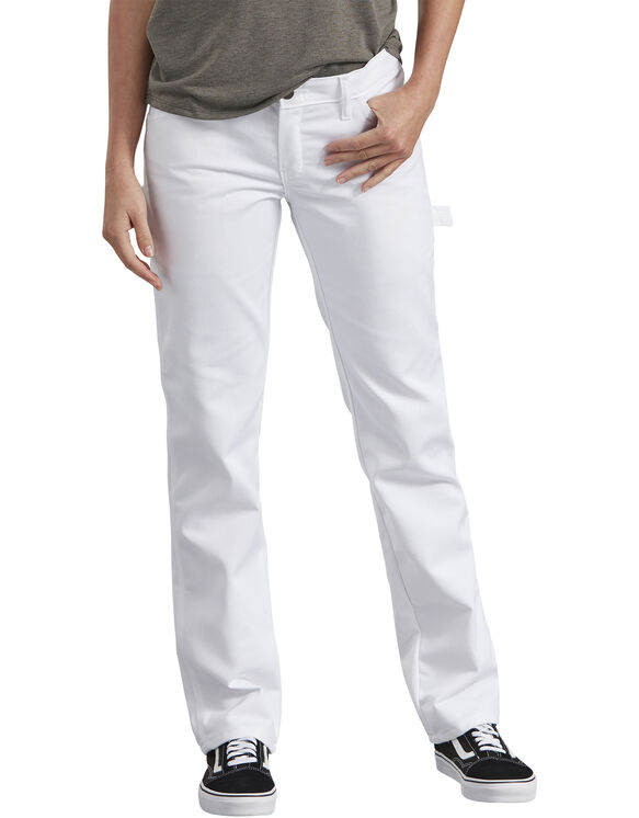 womens white utility pants