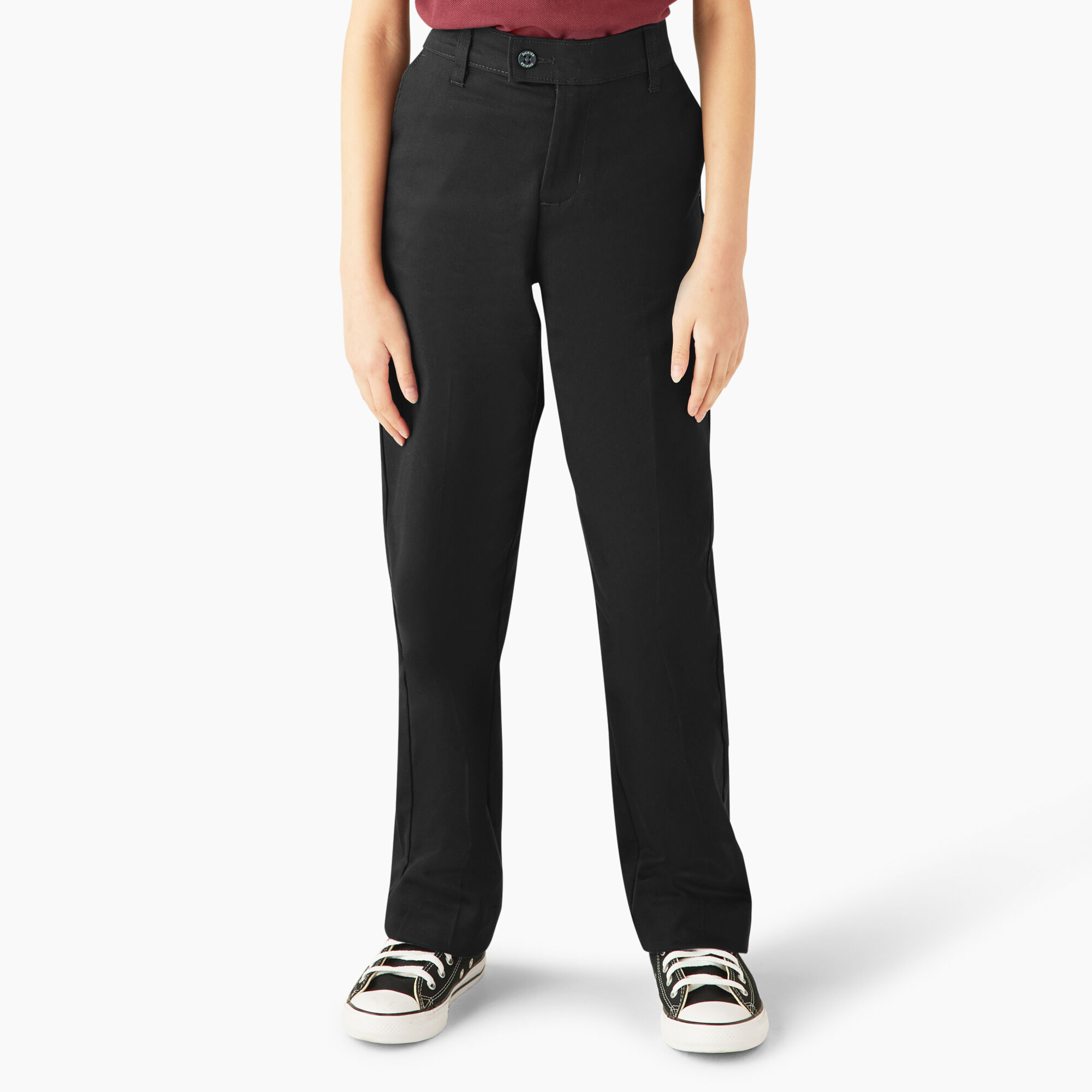 Girls Pants and Uniform Pants for Girls Black Dickies US