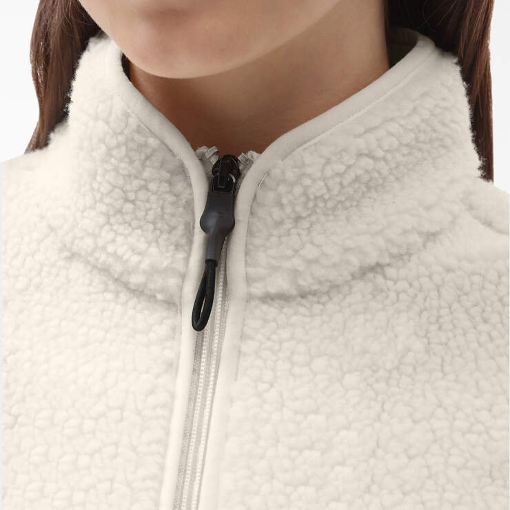 Women's Red Chute Fleece Jacket - White (WH) image number 4