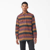 Long Sleeve Flannel Shirt - Wine Blanket Stripe (WSC)