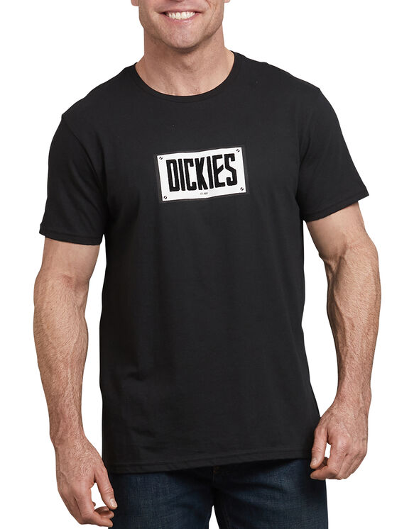 Slim Fit Dickies Plate Graphic Tee - ATA BLACK (ABK)