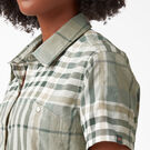 Women&#39;s Cooling Short Sleeve Work Shirt - Green Plaid &#40;1PR&#41;