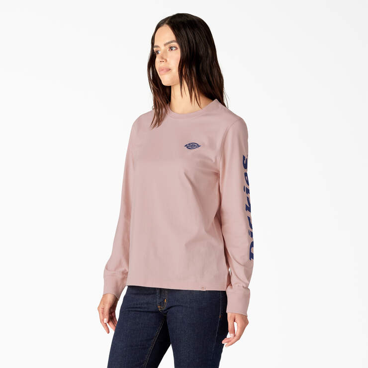 Women’s Long Sleeve Heavyweight Graphic T-Shirt - Peach Whip (P2W) image number 3