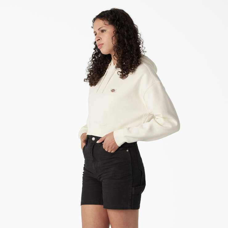 Women's Oakport Cropped Hoodie - Cloud (CL9) image number 3