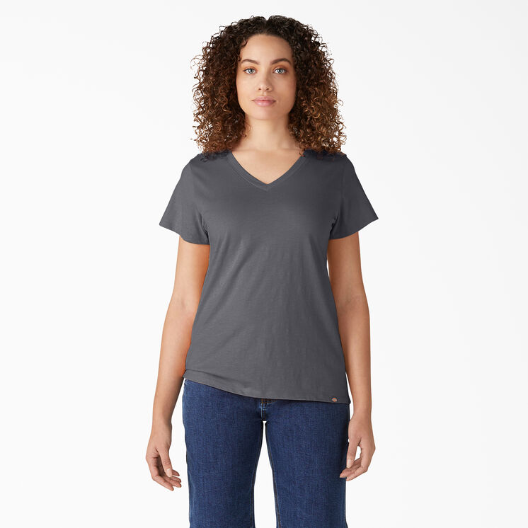 Women&#39;s Short Sleeve V-Neck T-Shirt - Graphite Gray &#40;GA&#41;