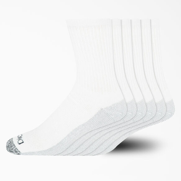 Dri-Tech Mid Crew Socks, 6-Pack - White (WH)