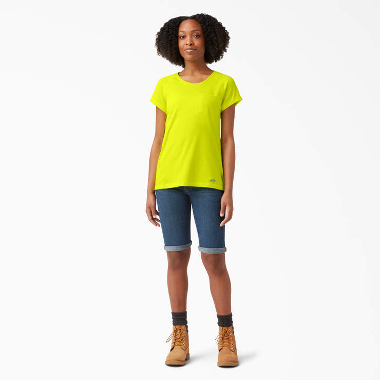Women's Cooling Short Sleeve Pocket T-Shirt - Bright Yellow (BWD) image number 4
