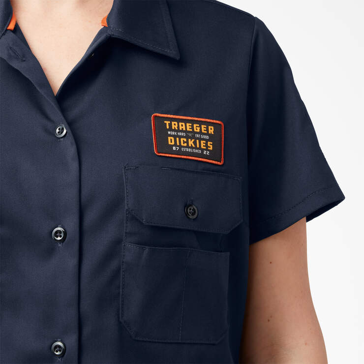 Traeger x Dickies Women's Ultimate Grilling Shirt - Dark Navy (DN) image number 5