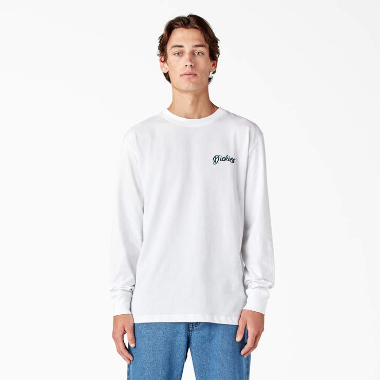 Dighton Long Sleeve Graphic T-Shirt - White (WH) image number 2