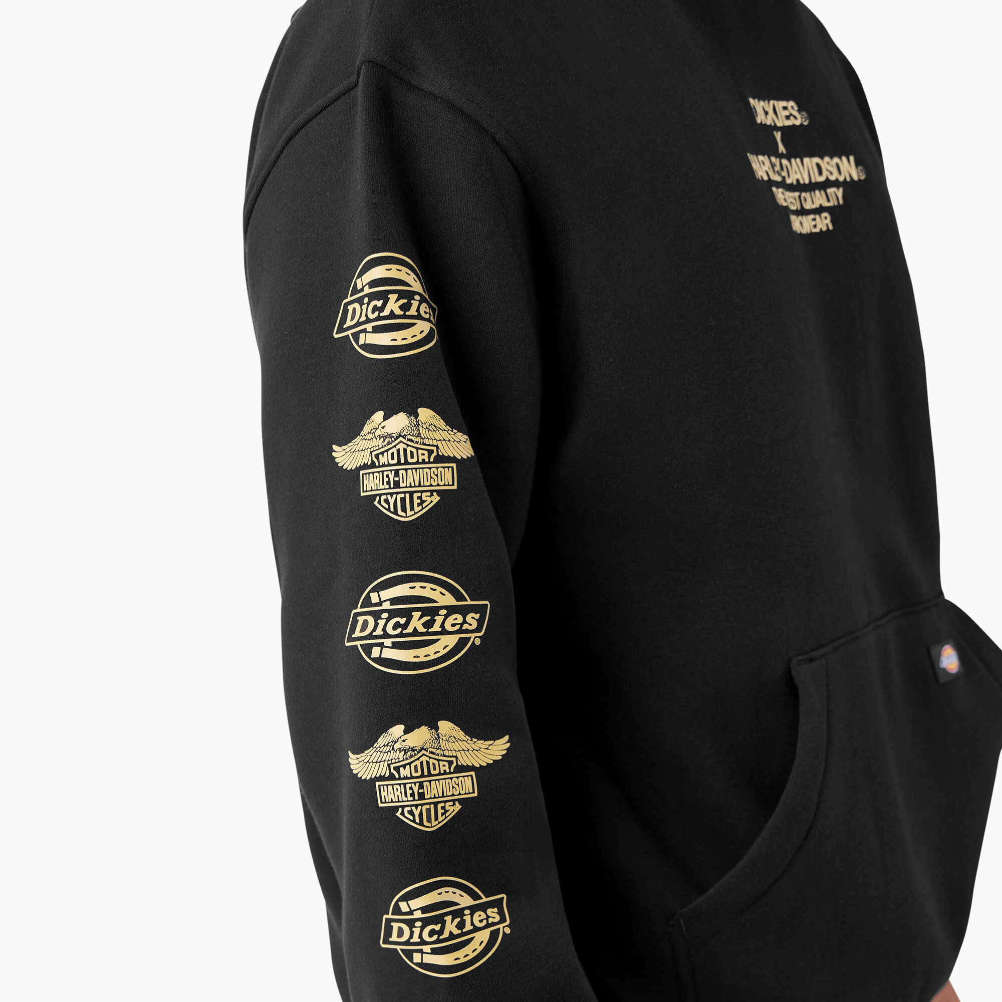 コラボ【Harley Davidson×Dickies】刺繍入り イーグル フーディ Dickies x Harley-Davidson Eagle Sleeve Hoodie - Dickies US