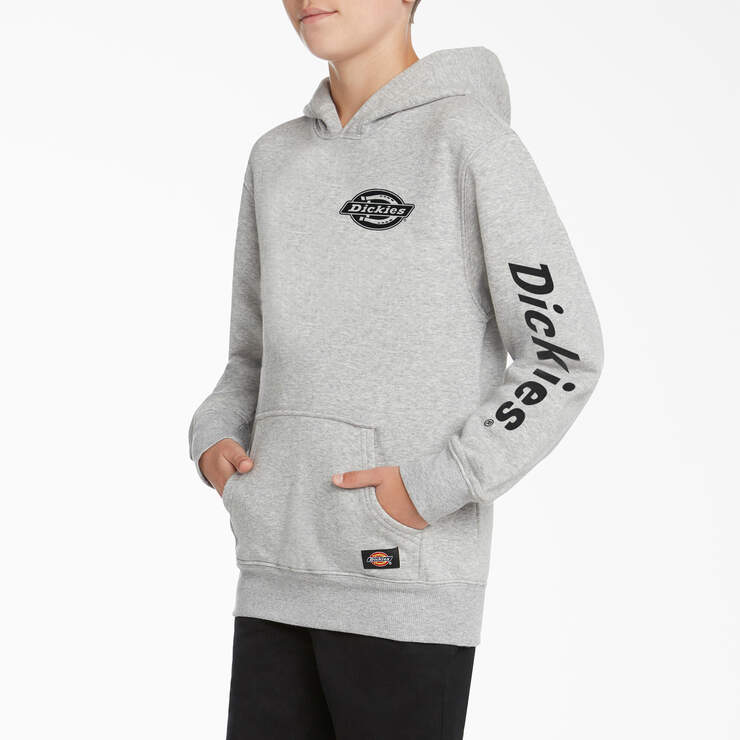 Boy's Icon Logo Hoodie - Heather Gray (HG) image number 1