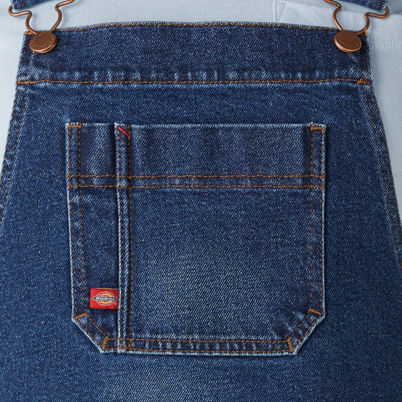 Women&rsquo;s Denim Boyfriend Fit Bib Overalls - Retro Stonewashed &#40;RSW&#41;